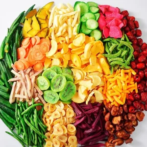 Salty Fried Vegetable Crisps & Chips 10-Kinds Mixed Pack 250g Nutritious Vegetable Snacks