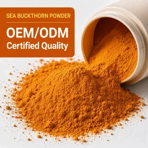 Sea Buckthorn Powder Freeze Dried Berry Fruit Powder Food Grade Superfood Beverage Baking OEM ODM Bulk Supplier Export