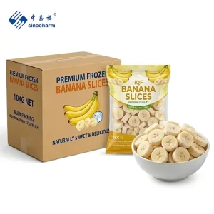 Sinocharm HACCP Sweet IQF Fruit Banana 1kg Frozen Banana Sliced for Retailing
