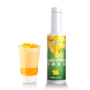 Small Taiwanese Mango Fruit Puree Drink Beverage Fruit Puree Pulp Concentrate for Bubble Tea Store
