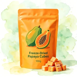 Snacks Healthy Freeze Dried Papaya Cubes Freeze Dried Papaya Diced Bulk