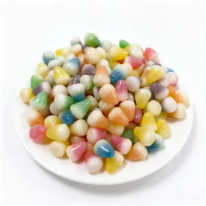 Soft Candy Mixed Fruity Flavors Multi Colored Nail Jelly Beans Custom Halal Bulk Packing Free Sample