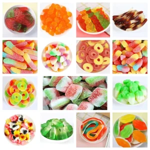 Soft Sweet Bulk Piece Fruit Candies Mix Fruits Gummy Candy Cartoon Shapes Gummy
