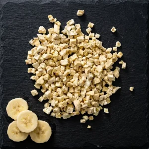 Stable Stock Crispy Freeze Dried Banana Dices Natural Fruit Dices for Supermarket Distributor