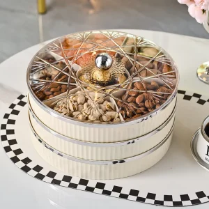 Stackable Airtight Dried Fruit Storage Box Clear Plastic Food Container Sealed Nut Jar Kitchen Pantry Organization Bins