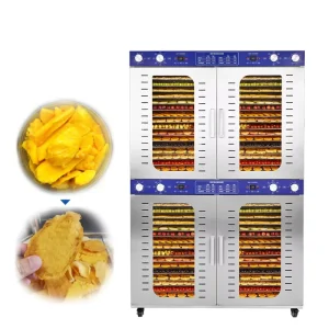 Stainless Steel Food Dehydrator 64 Trays Industrial Use for Dried Mango Production 220v 240v Available