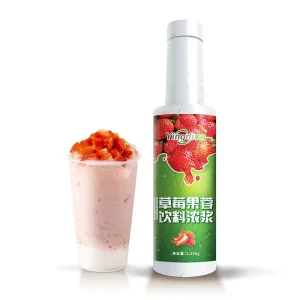 Strawberry Fruit Puree Drink Beverage Fruit Puree Pulp Concentrate for Bubble Tea Store Special Puree