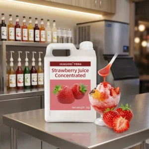 Strawberry Juice Concentrated Fruit Flavored Syrup for Bubble Tea Smoothie Slush Fruity Tea Ingredients Milk Tea Shop
