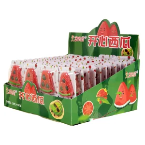 Strawberry Shape Fruity Gummy Lollipop Soft Candy Box OEM ODM Private Label Ready to Ship