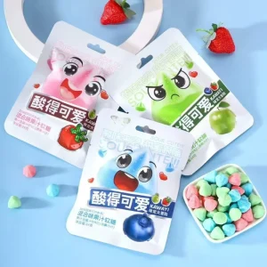 Super Acid Fruity Flavour Sour Gummy Candy Mixed Fruit Juice Children’s Snack Box Packaging From Manufacturer