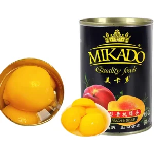 Sweet Canned Yellow Peach in Syrup 425ml Ready to Eat Fruit Preserves for Hotel Restaurant