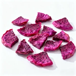 Sweet Freeze Dried (FD) Dragon Fruit Slices Healthy Low Moisture Snack Preserved with Water Hydrated Fruit Snack