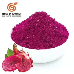 Sweet Freeze Dried Red Pitaya and Dragon Fruit Powder with Water Preservation Vacuum Pack Supplier for Smoothies