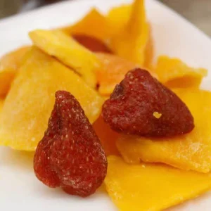 Sweet Sliced AD Process Dried Fruit Snacks Dry Mango Peach Strawberry Orange Dry Mix Fruits 100g ODM