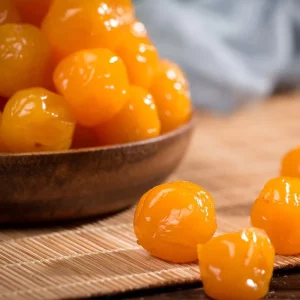 Sweet Sour Preserved Beads Candied Fruits Snack Dried Cherry Plum Pearl Vacuum Pack Drying Process with Syrup Preservation
