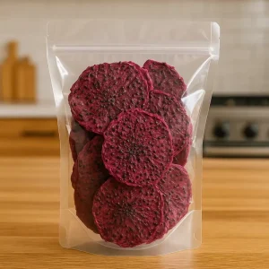 Sweet Tasting Sliced Dried Dragon Fruit Popular Fruit Snack FD Drying Water Preservation Process Open Air Cultivated Low