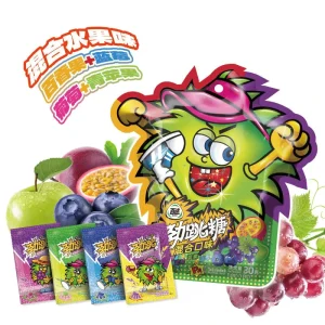 TNCI Assorted Fruit Flavored Popping Candy Blueberry Green Apple Grape Passion Fruit Packaging Perfect Fo Kid Snack Party Treat