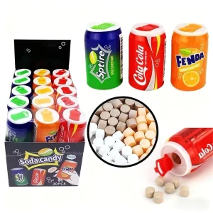 TNCI Multi Colored Kids Candy Toy Cartoon Shape Mixed Fruit Flavored Soda Pressed Sugar Pressed Tablet OEM Packaging