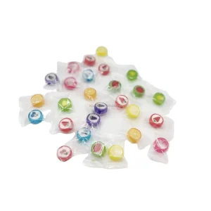 Tasty Fruity Sugar Candy Hard Lollipop Multi-Colored Customizable Box Packaging