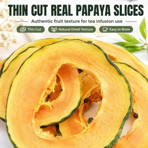 Unsweetened Pure Natural AD Processed Dried Fruit Tea Blend Infused Water Healthy Drinking Bulk Premium Dehydrated Papaya Slices