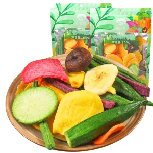 VF Dehydrated Mixed Vegetable and Fruit Crisps Freeze Dried Fruit Powder 250g Packet Chip Style Fruit and Vegetable Snacks