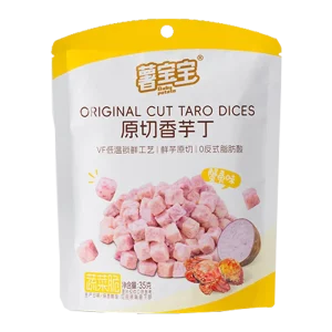 VF Taro Dices Super Crunch and Crispy Snacks Crab Roe Flavor Taro Cubes Fresh Cut Taro VF Snacks