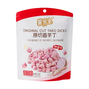 Vacuum Low Temperature Taro Dices Chinese Hot Selling Snacks Non Puffed Snacks Salt&Pepper Flavor Taro Cubes