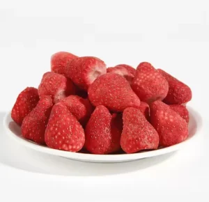 Vacuum Pack 5A Quality Freeze Dried Strawberry Sugar Sweet Taste Iced Brew Fruit Tea Snack Ingredient Bakery