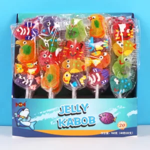 Various Shapes Fruit Flavored Lollipops Cartoon Shaped Soft Candy Sweet Lollipop Confectionery