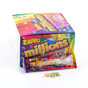 Vegan Halal Strawberry Fruit Flavor Ting Tasty Chewy Sweets Bagged Confectionery Millions Caramelo Exotic Bonbon Chew Candy