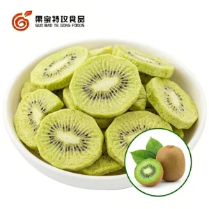 Vibrant Green Freeze Dried Sweet Kiwifruit Slices Rich in Vitamin C Crispy 100% Pure Kiwi Fruit Snacks Bulk