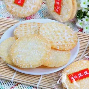 Wangwang Xianbei Snow Cake Snacks Bag 520g Puffed Biscuits Rice Fruit Snacks