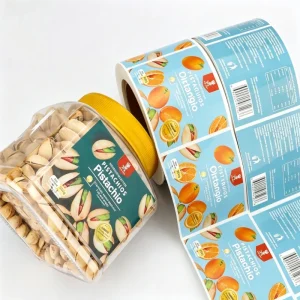 Waterproof Environmentally Friendly Customizable Snack Stickers for Nut Dried Fruit Canned Food Packaging Sealing Logo Labels