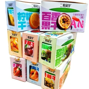 Whole Slices of Dried Fruits and Preserved Fruits in Boxes of Snack Foods