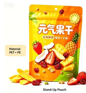 Window Stand up Zipper Pouch Dried Fruit Packaging Bag Preserved Fruit Snack Pack Custom Printing