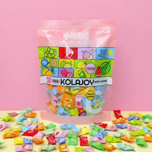Xiaoke Aola Assorted Fruit Flavor Colorful Sweet Candy Snack Vitamin C Mint Compressed Candy Sugar Free 200g Bag