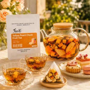 Yellow Peach Chunk Fruit Tea 25g Bagged Tea 1000ml Freeze Dried Cold Brew Mixed Fruit Health Tea