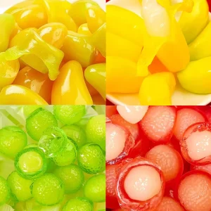 Yicaiduo Multi Colored Cartoon Shape Gummy Mango Peelable Soft Sweet Candy Fruity Flavored Custom Packaging 18 Month