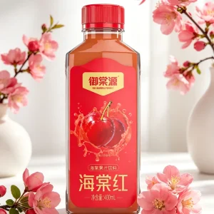 Yutangyuan Haitang Red Eight edge Crabapple Fruit Juice Drink 400ml Low GI Natural Fruit Beverage Self owned Orchard Bottle