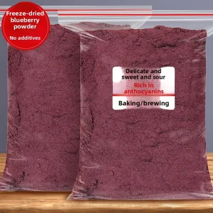 Zhenhaoqia Freeze Dried Wild Blueberry Powder 10kg Carton Fine Uniform Powder for Beverages Desserts Cake Decoration 365 Day