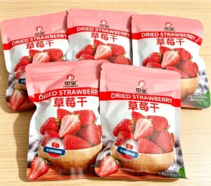 Zhongbao Preserved Sweet Dried Strawberry Slice Premium Fruit Snacks Dry Fruits Snack 1 Year Shelf Mix Fruits Factory